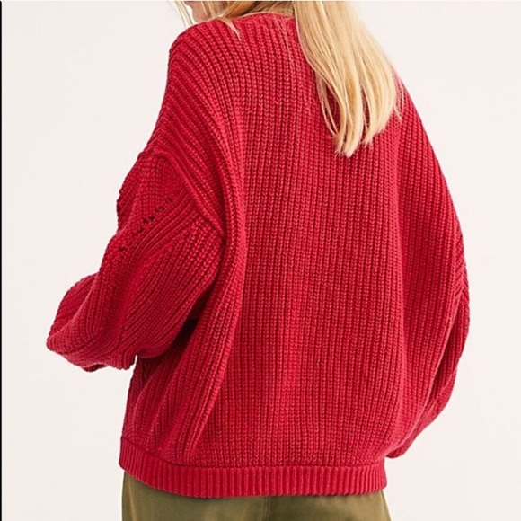 Free People All Day Long V-Neck Sweater - Picture 2 of 6